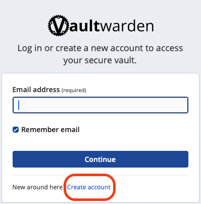 create account